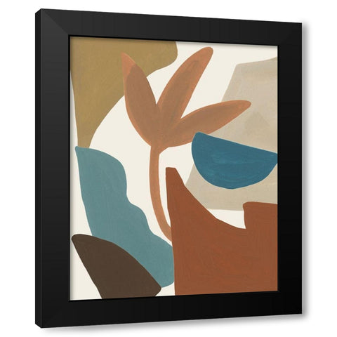 Mod Collage II Black Modern Wood Framed Art Print with Double Matting by Wang, Melissa