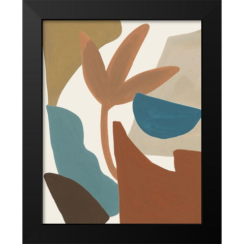 Mod Collage II Black Modern Wood Framed Art Print by Wang, Melissa