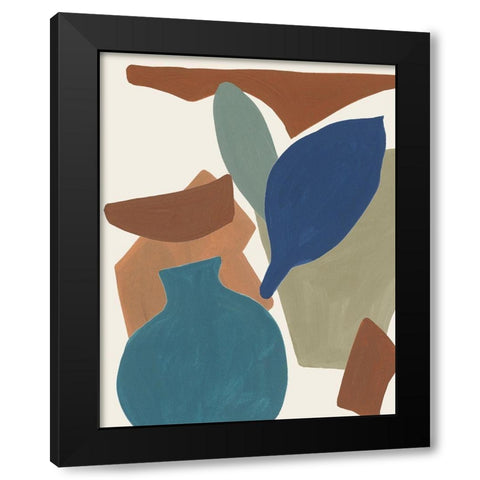 Mod Collage III Black Modern Wood Framed Art Print by Wang, Melissa