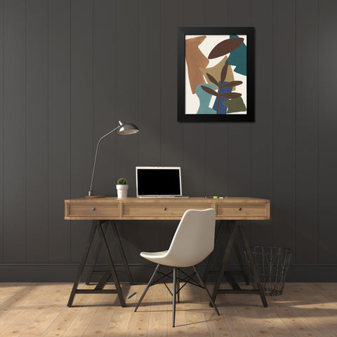 Mod Collage IV Black Modern Wood Framed Art Print by Wang, Melissa