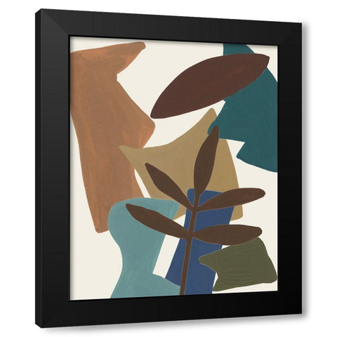 Mod Collage IV Black Modern Wood Framed Art Print with Double Matting by Wang, Melissa