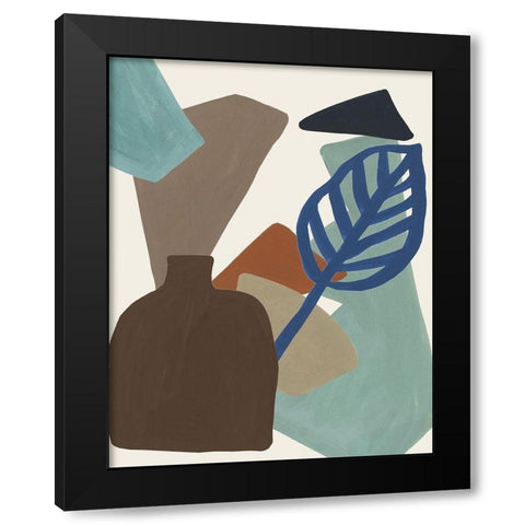 Mod Collage VI Black Modern Wood Framed Art Print with Double Matting by Wang, Melissa