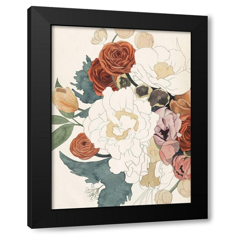 Imperfect Bouquet I Black Modern Wood Framed Art Print with Double Matting by Popp, Grace