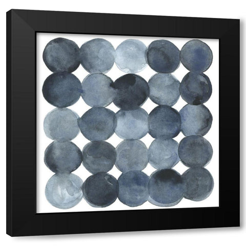 Blue Grey Density I Black Modern Wood Framed Art Print with Double Matting by Scarvey, Emma