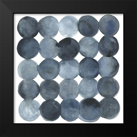 Blue Grey Density I Black Modern Wood Framed Art Print by Scarvey, Emma