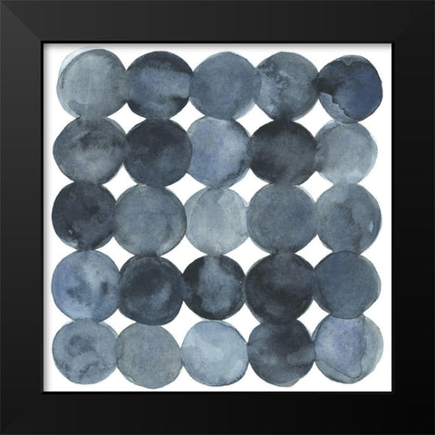Blue Grey Density II Black Modern Wood Framed Art Print by Scarvey, Emma
