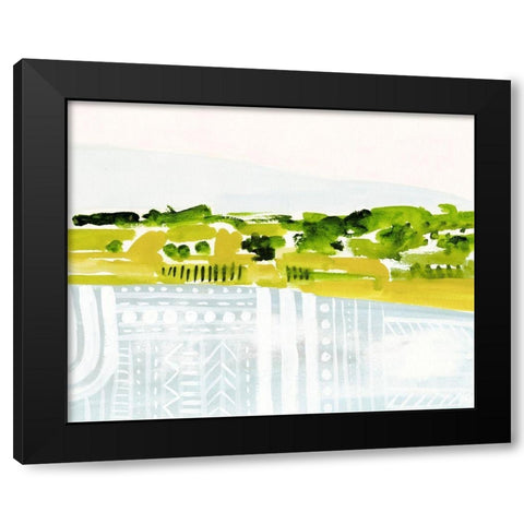 Patterned Landscape I Black Modern Wood Framed Art Print with Double Matting by Borges, Victoria
