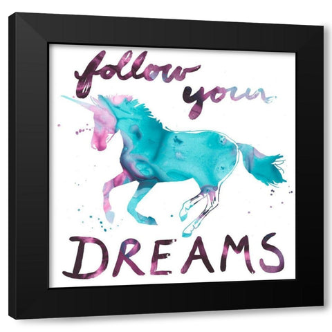 Magic Dreams I Black Modern Wood Framed Art Print with Double Matting by Vess, June Erica