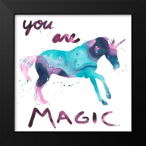 Magic Dreams II Black Modern Wood Framed Art Print by Vess, June Erica