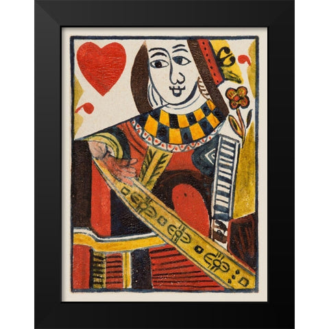 Vintage Cards I Black Modern Wood Framed Art Print by Unknown