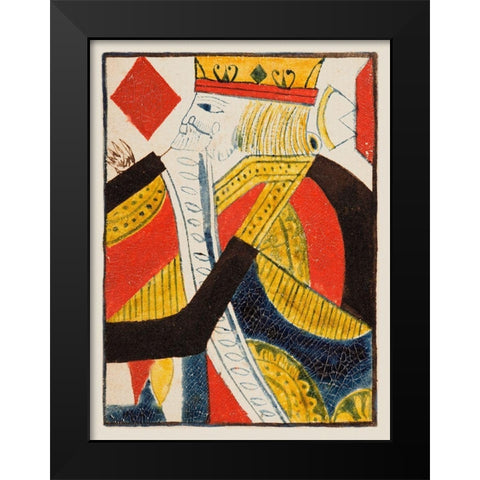 Vintage Cards III Black Modern Wood Framed Art Print by Unknown