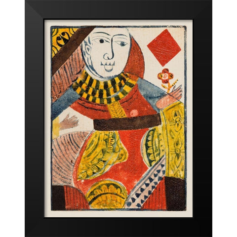 Vintage Cards IV Black Modern Wood Framed Art Print by Unknown