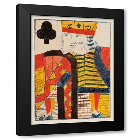 Vintage Cards V Black Modern Wood Framed Art Print by Unknown