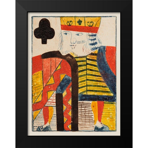 Vintage Cards V Black Modern Wood Framed Art Print by Unknown