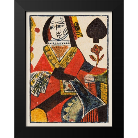 Vintage Cards VI Black Modern Wood Framed Art Print by Unknown