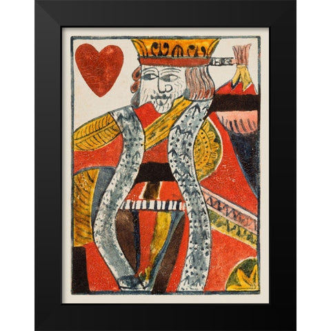 Vintage Cards VIII Black Modern Wood Framed Art Print by Unknown