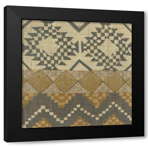 Warp and Weft I Black Modern Wood Framed Art Print by Zarris, Chariklia