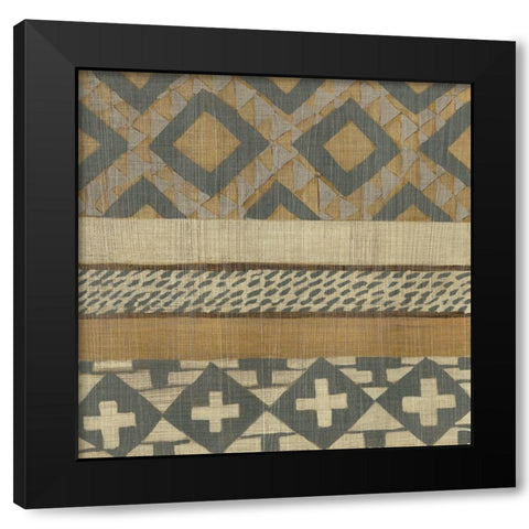 Warp and Weft II Black Modern Wood Framed Art Print with Double Matting by Zarris, Chariklia