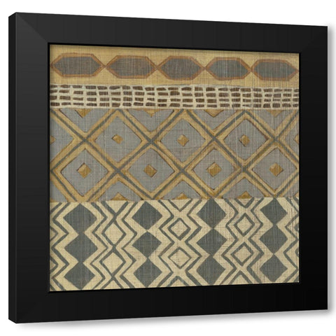 Warp and Weft III Black Modern Wood Framed Art Print by Zarris, Chariklia