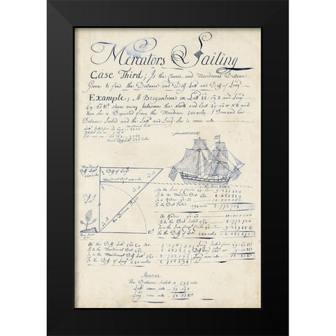 Nautical Journal III Black Modern Wood Framed Art Print by Vision Studio