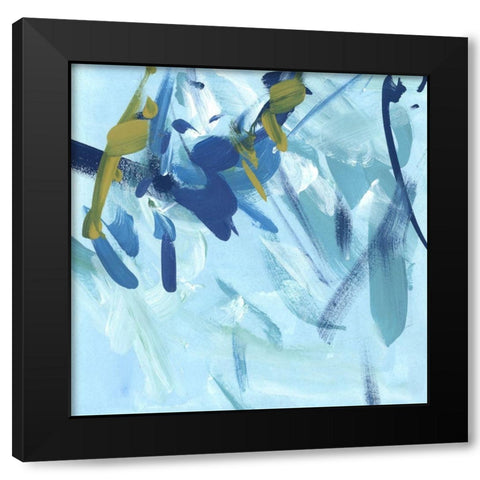 Into the Blue II Black Modern Wood Framed Art Print with Double Matting by Wang, Melissa