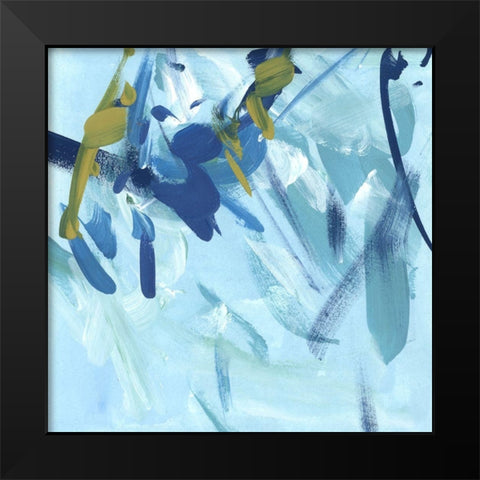 Into the Blue II Black Modern Wood Framed Art Print by Wang, Melissa