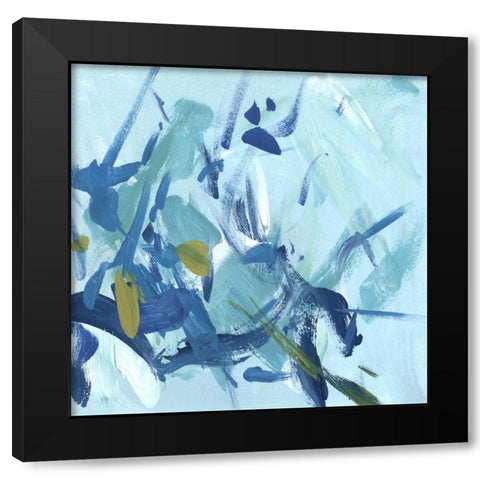 Into the Blue III Black Modern Wood Framed Art Print with Double Matting by Wang, Melissa