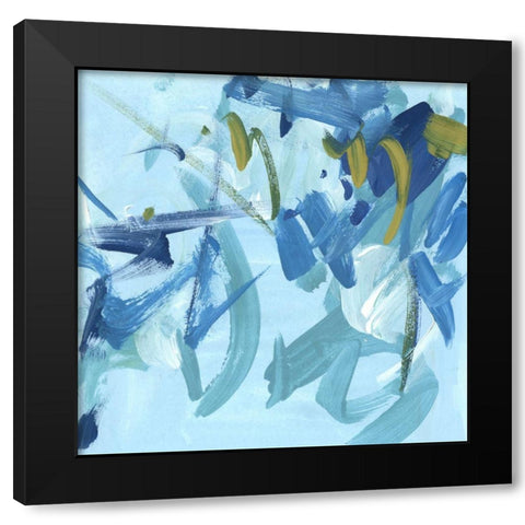 Into the Blue IV Black Modern Wood Framed Art Print with Double Matting by Wang, Melissa