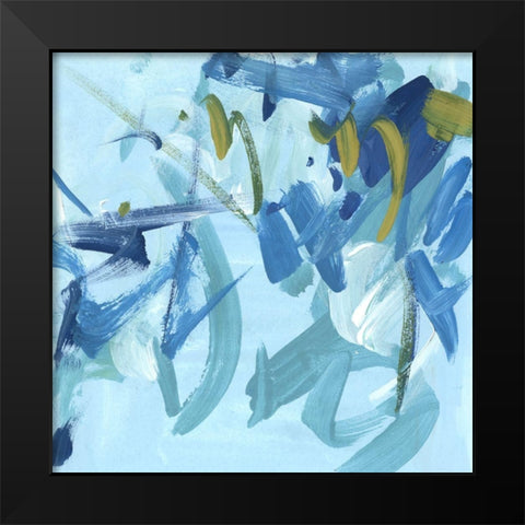 Into the Blue IV Black Modern Wood Framed Art Print by Wang, Melissa