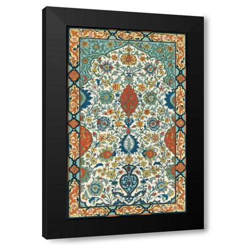 Non-Embellish Persian Ornament I Black Modern Wood Framed Art Print with Double Matting by Vision Studio