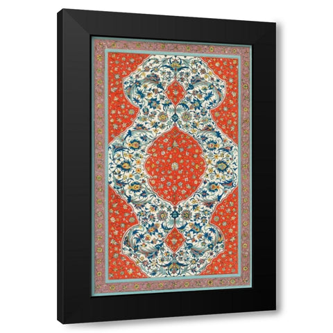 Non-Embellish Persian Ornament II Black Modern Wood Framed Art Print with Double Matting by Vision Studio