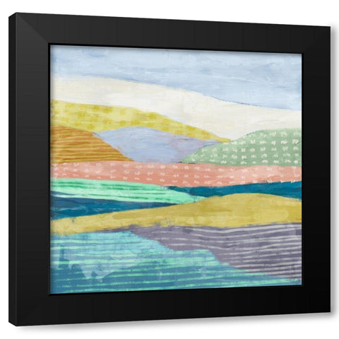 Painted Path I Black Modern Wood Framed Art Print with Double Matting by Zarris, Chariklia