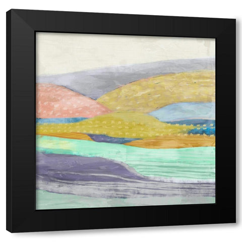 Painted Path II Black Modern Wood Framed Art Print with Double Matting by Zarris, Chariklia