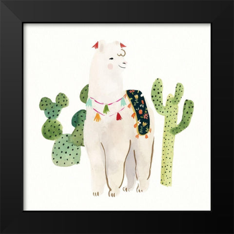 Sweet Alpaca I Black Modern Wood Framed Art Print by Borges, Victoria