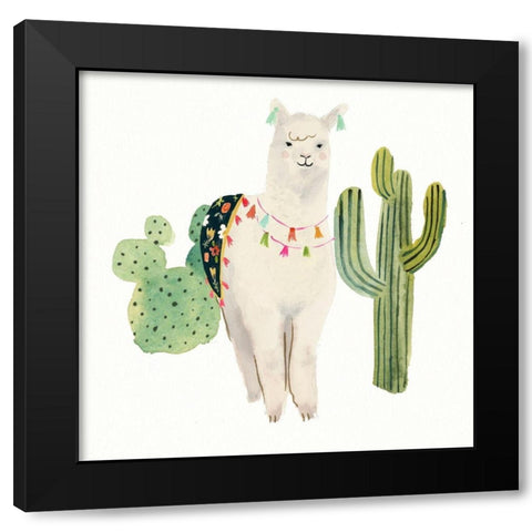 Sweet Alpaca IV Black Modern Wood Framed Art Print with Double Matting by Borges, Victoria