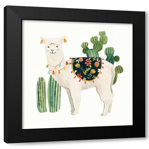 Sweet Alpaca VI Black Modern Wood Framed Art Print with Double Matting by Borges, Victoria