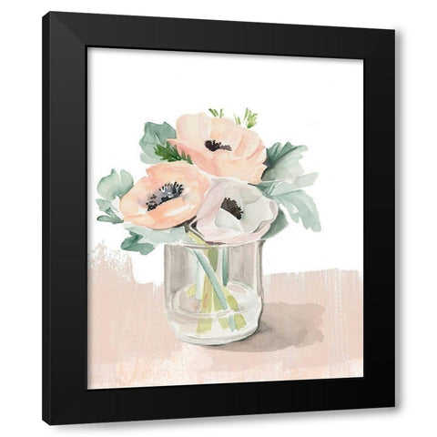 Bud Vase I Black Modern Wood Framed Art Print by Parker, Jennifer Paxton