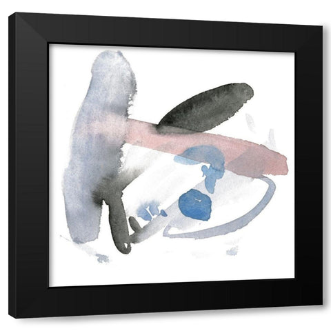 Snow Storm IV Black Modern Wood Framed Art Print with Double Matting by Wang, Melissa