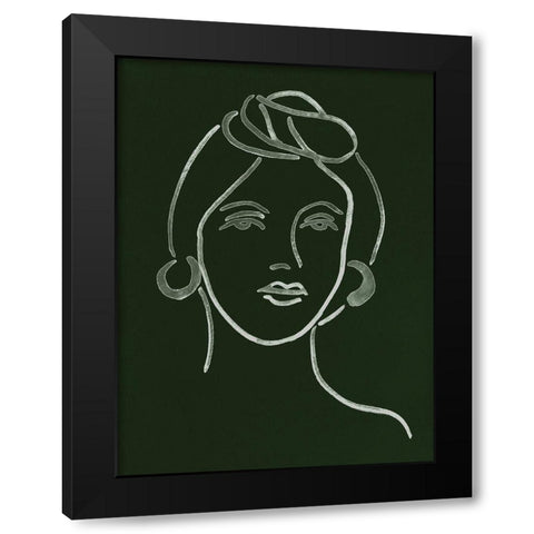 Malachite Portrait V Black Modern Wood Framed Art Print with Double Matting by Wang, Melissa