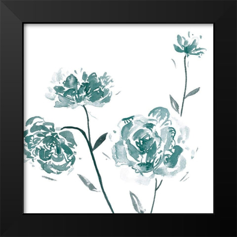 Traces of Flowers III Black Modern Wood Framed Art Print by Wang, Melissa