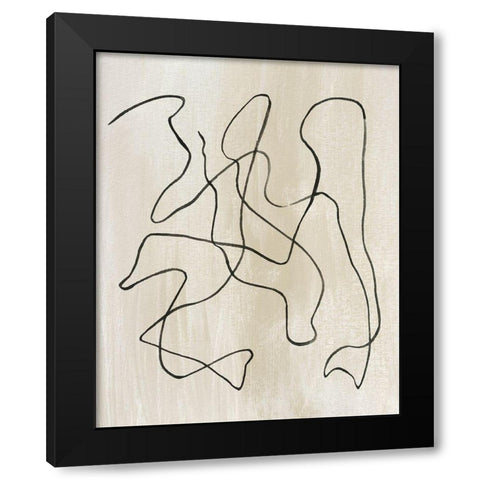 Bound III Black Modern Wood Framed Art Print with Double Matting by Wang, Melissa