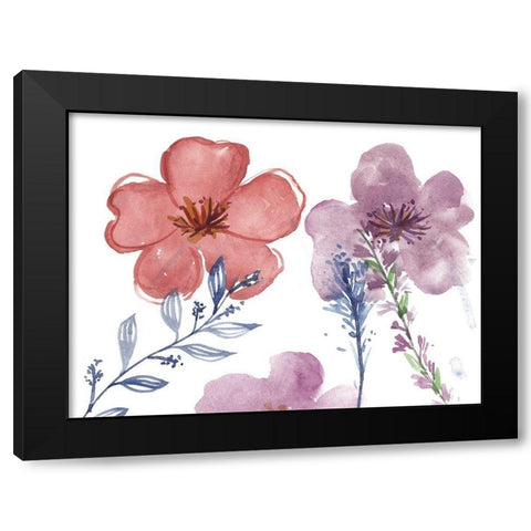 Spring Glory I Black Modern Wood Framed Art Print with Double Matting by Wang, Melissa