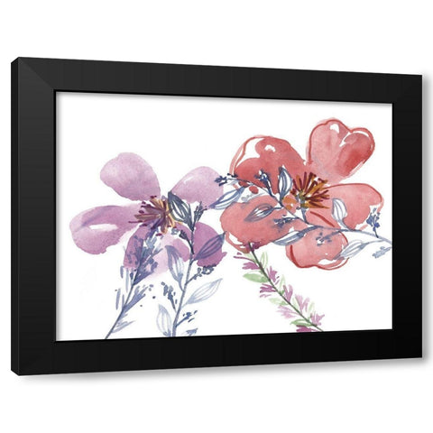 Spring Glory II Black Modern Wood Framed Art Print with Double Matting by Wang, Melissa