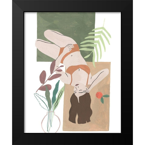 Lying Woman IV Black Modern Wood Framed Art Print by Wang, Melissa