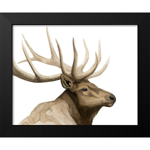 Call of the Elk I Black Modern Wood Framed Art Print by Popp, Grace