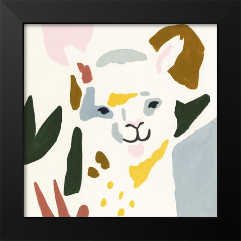 Llama Moderne I Black Modern Wood Framed Art Print by Borges, Victoria