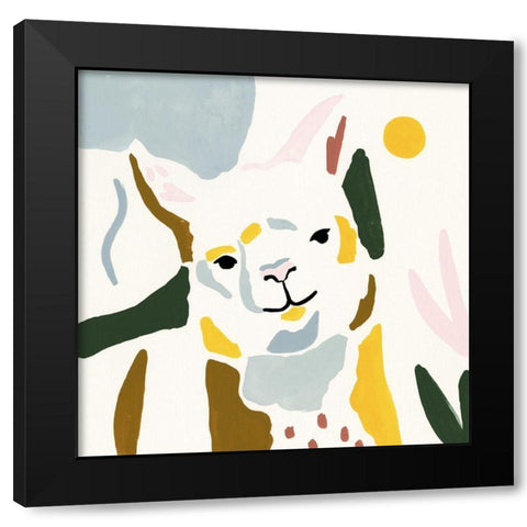 Llama Moderne II Black Modern Wood Framed Art Print by Borges, Victoria