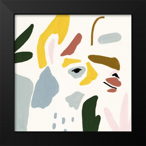 Llama Moderne III Black Modern Wood Framed Art Print by Borges, Victoria