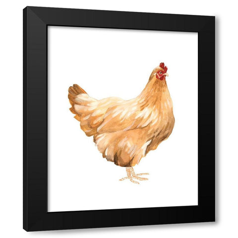 Autumn Chicken I Black Modern Wood Framed Art Print with Double Matting by Scarvey, Emma