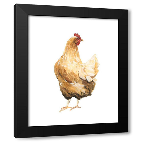 Autumn Chicken III Black Modern Wood Framed Art Print with Double Matting by Scarvey, Emma